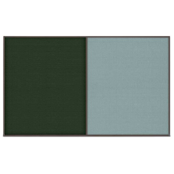 Triple Door Radius Corkboard, 96"x48", Hea, UV7016RC-BLACK-SURF